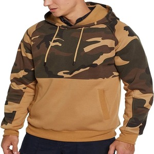 Sweat à capuche pour homme en polyester et coton tissé, brodé, camouflage, décontracté, chaud, grande taille, pour l'hiver - Product Image 1