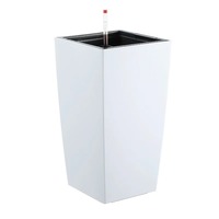 GT05 Grand pot auto-arrosant sans BPA avec indicateur de niveau d'eau, pot de fleurs rond en plastique pour jardin intérieur et extérieur