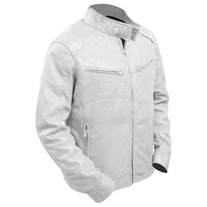 Veste de motard en cuir style streetwear pour homme, fabrication pakistanaise, veste d'hiver écologique pour homme - Product Image 4
