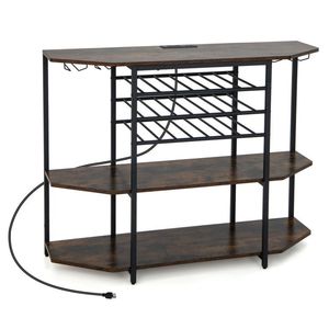 Mobile Bar per Vini a 3 Ripiani con Pratici Scaffali Portaoggetti - Product Image 6