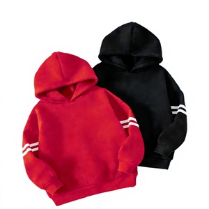 Color Block Winter Lined Breathable Eco-Friendly Boys Hoodie Pullover Sweatshirt Hooded Long Sleeve Fleece Polyester/Cotton - Product Image 1
