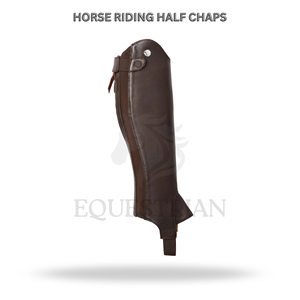 Horse Riding <b>Half</b> <b>Chaps</b> Customized Equestrian Leather <b>Chaps</b> for Training Riding and Competition Use - Product Image 2