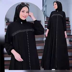 Niqab en mousseline ultra respirant de luxe, à une seule couche, fait main en polyester pour adultes, taille courte, vente en gros - Product Image 2