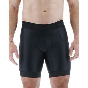 Shorts de compression sans couture en satin non tissé écologiques pour hommes, idéaux pour la gym, le fitness et la course à pied - Taille élastique de haute qualité, OEM - Product Image 1