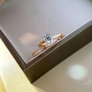 1.50 CT Classic Round Cut Diamond Bridal <b>Set</b> Gorgeous Solitaire <b>Ring</b> With Wedding Band Yellow <b>Silver</b> Finish Simulated Diamond - Product Image 1
