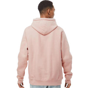 <b>Mens</b> Heavyweight Cross-Grain Hoodie Dusty <b>Pink</b> Premium Cotton Fleece Pullover <b>Sweatshirt</b> Custom Logo OEM ODM Casual Winter 380g - Product Image 2