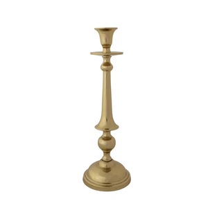 Support de bougie en laiton doré, bougeoir en métal pour bougies cylindriques et coniques, idéal pour la décoration de la maison et des tables de mariage - Product Image 4