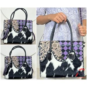 Sac fourre-tout à carreaux en cuir de vachette façonné grande capacité, vente en gros directe usine, sac à bandoulière, sac à main tendance, cadeau pour femme - Product Image 1