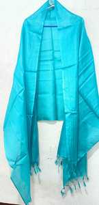Écharpe en soie unie verte avec pompons, châle léger et tendance pour femme, couleur personnalisée, qualité export - Product Image 3