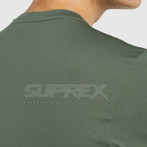 Camiseta Deportiva Flexible para Hombre, Transpirable, Elástica, de Secado Rápido, para Entrenamiento Físico, de Manga Corta Tejida - Product Image 5