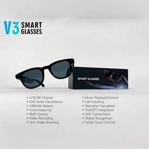 แว่นตาอัจฉริยะรุ่นใหม่ V3 ปี 2025 พร้อมกล้อง HD 8MP บันทึกวิดีโอ 32GB ถ่ายโอนผ่าน WIFI รองรับ ChatGPT เลนส์คู่ แปลภาษาด้วย AI - Product Image 4