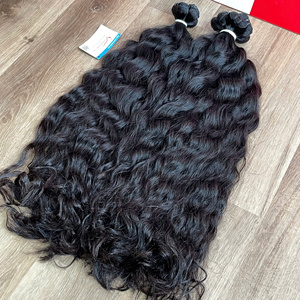 Cabello Natural Sin Procesar, Listo para Enviar, Extensiones de Cabello Humano, Ondulado Natural, Doble Trama, Paquetes de Grandes Proveedores - Product Image 5
