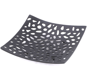 Meilleures ventes Plateau décoratif carré moderne en aluminium pour la maison, l'extérieur, le patio, le salon, l'ambiance artistique, la décoration de Noël - Product Image 1