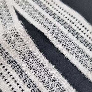 Tissu en dentelle extensible à œillets rayés, 3 cm de large, léger, élastique, pour lingerie, sous-vêtements, vêtements, usage décoratif - Product Image 5