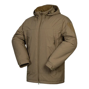 Men's Winter Waterproof Windproof Eco-Friendly Quilted <b>Jacket</b> with <b>Canvas</b> Fabric and Nylon Shell Breathable Customizable - Product Image 5