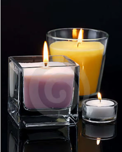 Juego de Portavelas Cuadrados de Vidrio Resistentes al Calor y Reutilizables para Decoración del Hogar - Product Image 1
