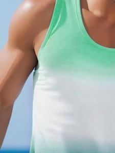 Custom Tie Dye Men's Tank Top Streetwear Fashion Sleeveless Shirt 100% Cotton OEM Factory - Product Image 2