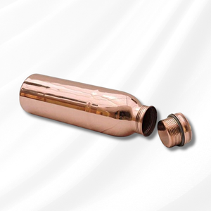 Everyday Glossy Look Copper <b>Water</b> <b>Bottle</b> 1L Capacity Classic Style Healthy Hydration for Home & Travel Use - Product Image 1