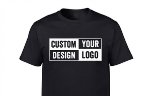 Camiseta Negra Personalizada para Hombre, Manga Corta, Cuello Redondo, Corte Regular, Logotipo Impreso en la Espalda, Estilo Casual, Algodón Jersey - Product Image 4
