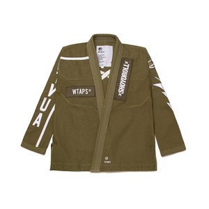 ชุดกิโมโน WTAPS BJJ สีเขียวมะกอก ผ้าฝ้าย ทรงปกติสำหรับผู้ชาย พิมพ์ลายโลโก้ที่แขนซ้าย ชุดสำหรับศิลปะการต่อสู้ - Product Image 1
