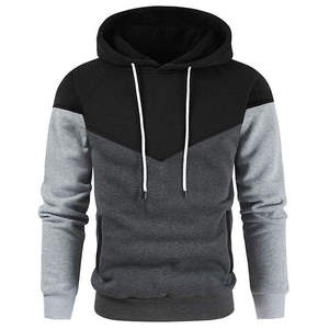 Sweat à capuche personnalisé pour homme avec blocs de couleur et détails en chenille, en molleton de coton, pour marques de vêtements, broderie chenille, vente en gros - Product Image 3