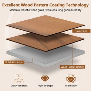 Mesa Plegable Ligera de Aluminio para Camping con Acabado Atractivo de Imitación Madera - Product Image 6