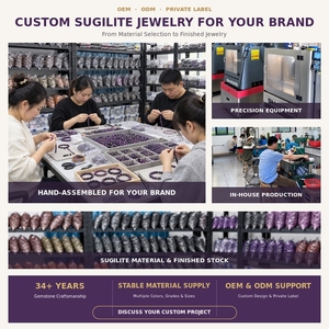 Bracelet tressé de haute qualité unisexe en <span class=keywords><strong>Sugilite</strong></span>, pour la méditation spirituelle, réglable, en corde fine tressée, Pulsera - Product Image 5