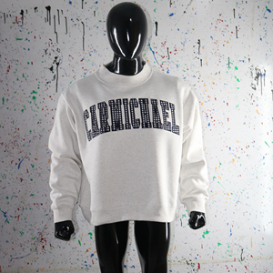CIRMICHAEL Oversized Crew Neck Sweatshirt 100% Cotton Knitted Unisex Casual <b>Pullover</b> Letter Print Front URBAN PRODUCTIONS - Product Image 6
