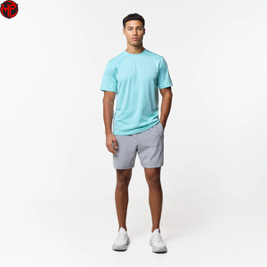 Conjunto de Camiseta y Pantalones Cortos Ligeros y Transpirables, con Elasticidad en Cuatro Direcciones, para Correr en Verano, para Hombre - Product Image 1