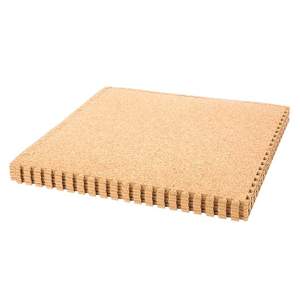 Wholesale OEM supplier Eco-friendly cork surface EVA Interlocking playmat for baby home decoration. Anti slip odorless non toxic - Product Image 1