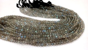 Perles de Labradorite Grise Naturelle de Haute Qualité, Rondes Facettées, 4,5-5 mm, Longueur de Fil de 13 Pouces - Product Image 2