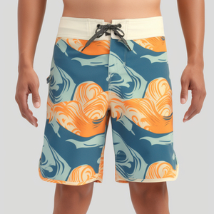 Shorts de bain extensibles pour hommes à imprimé par sublimation, en tricot Spandex, séchage rapide, pour la plage et le surf, personnalisables OEM, vente en gros, été - Product Image 6