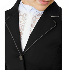 Veste d'équitation pour femmes, noire, manches longues, légère, en polyester et coton respirant, pour le saut d'obstacles, extérieur, logo personnalisé - Product Image 5