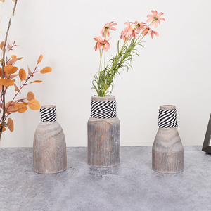 Jarrón de Madera de Alta Calidad, 100% Natural, Vintage, Simple, Ligero y Personalizable, Decoración para el Hogar, Bodas, Restaurantes, Día de la Madre - Product Image 1