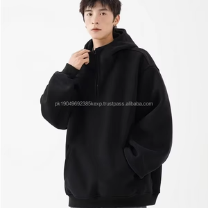 เสื้อฮู้ดแบบถักลายดิจิตัลป้องกันการเกิดขนสำหรับฤดูหนาวเสื้อโอเวอร์ไซส์350 GSM - Product Image 2