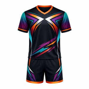 Uniforme de football de haute qualité 100% polyester, nouveau design en stock, uniforme d'équipe, tenue de football - Product Image 1