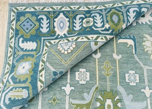 Decorative Persian <b>Wool</b> Hand Knotted 3D Abstract Eco Friendly PET Friendly Area Rug Washable Soft Floor Mat Fringe for Living - Product Image 2