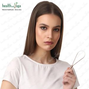 HealthAndYoga Nouveauté : Nettoyeur de Langue en Cuivre Q Loop pour une Haleine Fraîche – Outil d'Hygiène Buccale Fabriqué en Inde – Exportateur - Product Image 5