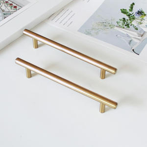 มือจับตู้แบบ T-Bar สแตนเลสสีทองขัดเงา ราคาประหยัด สำหรับเฟอร์นิเจอร์ห้องครัวและห้องน้ำ - Product Image 2