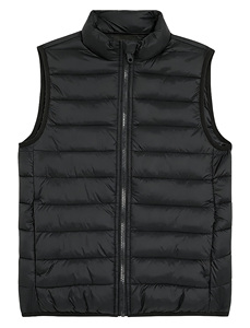 Winter Eco-Friendly Breathable Lightweight Casual Sleeveless <b>Women</b> Woven Windproof Zipper Bubble Outer Wear Puffer <b>Vest</b> 100% - Product Image 3