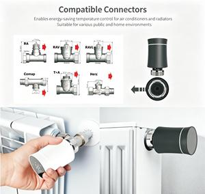 Válvula Termostática Inteligente Zigbee (TRV) con Pantalla Digital para Control de Temperatura de Calefacción por Suelo Radiante en Hogares y Hoteles - Product Image 4
