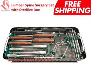 BISONS – Kit complet de chirurgie orthopédique manuelle de la colonne lombaire en acier inoxydable, avec boîte de stérilisation incluse - Product Image 3