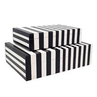 Boîte de rangement personnalisable en résine incrustée, fabriquée à la main par un fournisseur indien, pour bagues, bijoux et bibelots - Magnifique organisateur pour commandes en gros