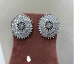 Pendientes Ovalados Brillantes con Circonitas, Joyería Elegante para Mujer, para Bodas y Fiestas, Accesorios de Moda - Product Image 2