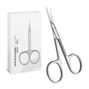 Meilleur fournisseur Pissco pour la manucure Ciseaux à cuticules russes extra pointus à action de ressort Micro-ciseaux à cils droits et incurvés - Product Image 6