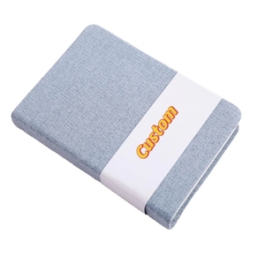 Couverture en tissu graphique personnalisée Journal Journal A5 B5 Cahier en lin couverture rigide Collège Ligné - Product Image 3