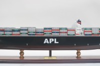 Modèle de navire commercial en bois peint à la main APL CONTAINER SHIP pour la décoration de bureau, cadeau d'affaires, collection