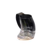 Mug en corne de buffle fait main, forme naturelle, poli, durable, sans danger pour les aliments, objet de collection artistique, décoration rustique pour la maison, cadeau de mariage, moderne, Uttar