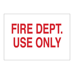 Panneau d'interdiction d'utilisation par les pompiers Brady, haute visibilité, résistant aux intempéries, pour les zones intérieures et extérieures - Product Image 1