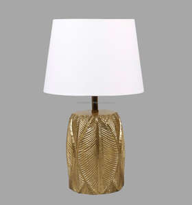 Abat-jour en tissu blanc personnalisé lampe de table base en métal doré basse quantité minimale de commande fait à la main directement en usine tous types de lampe de bureau de table - Product Image 2